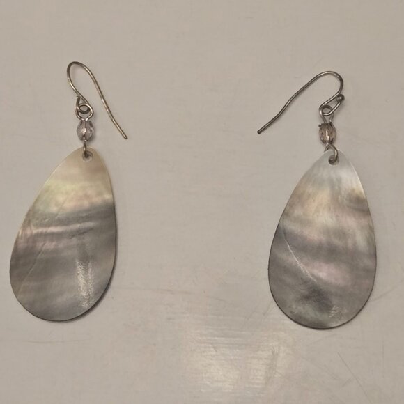 Women's Handmade Mother-of-Pearl Iridescent Teardrop Earrings - SML - NWOT - Picture 3 of 10
